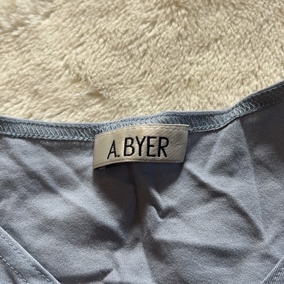 A.Byer Ruched Tie-Front Tank – Size XS | Casual Flirt | Soft Blue | - Picture 4 of 5